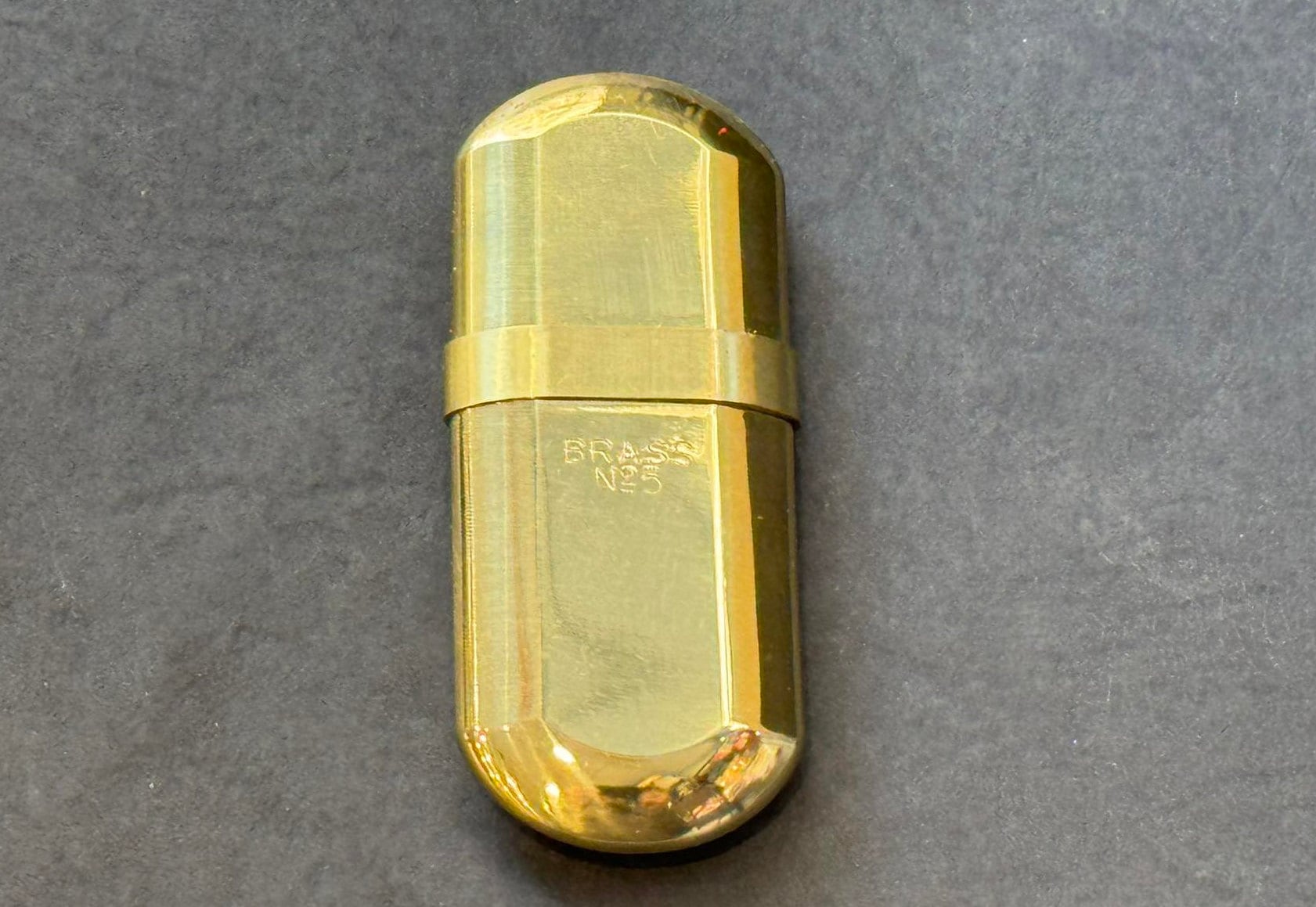 Vintage BRASS No 5 Trench Petrol Cigarette Lighter, Unused With