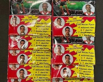 Vintage Greek Olympiacos Piraeus Football Club Round Tags Set of 19 Envelopes