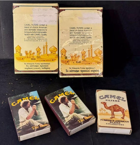 ヴィンテージ CAMEL タバコ 空パック2個と安全マッチ3個セット