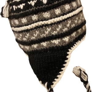 Browns and Zig Zag - Sherpa Hats with Ear Flaps