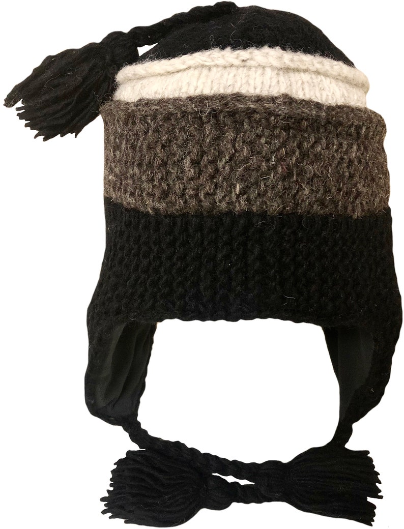 Cable Knit Sherpa Hats With Ear Flaps Etsy