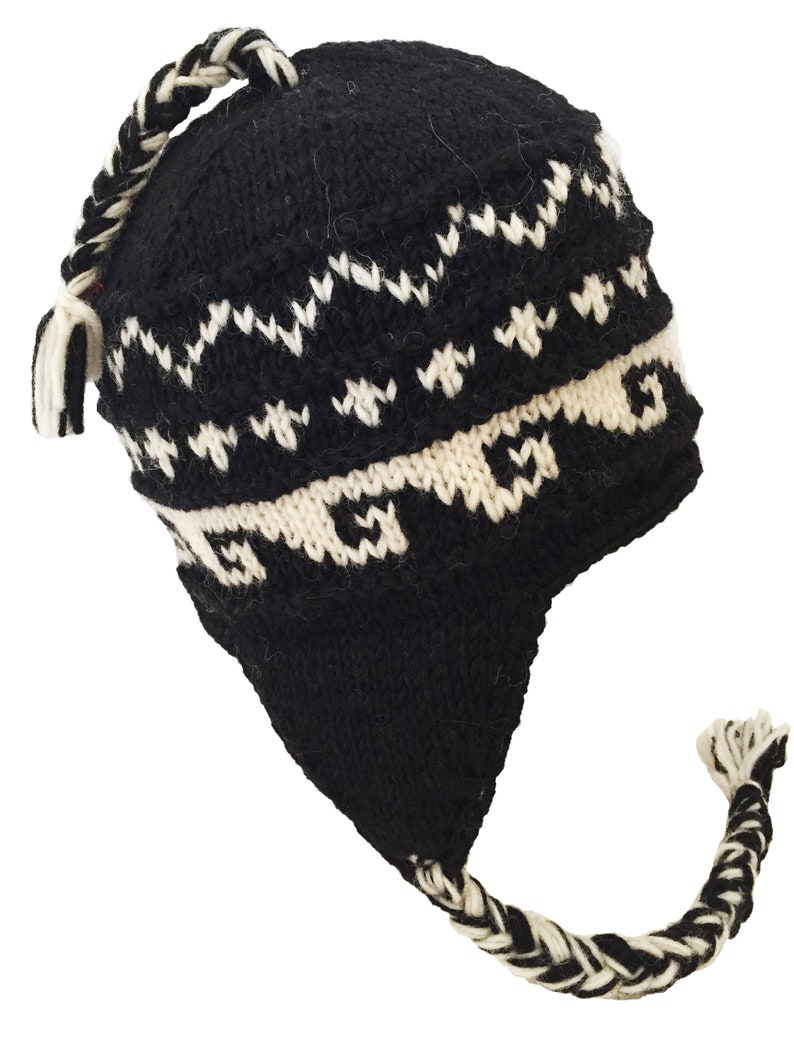 Waves Sherpa Hats With Ear Flaps Etsy