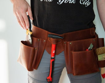 Leather tool belt for men,Tool belt suspenders,Personalized tool belt,Tool belt pouch,Leather tool belt bag,Leather belt tool holster