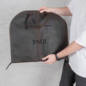 Borsa per abiti in pelle, custodia per abiti in pelle, borsa per abiti da viaggio, borsa per abiti personalizzata, porta abiti, regalo in pelle per lui, borsa per abiti in pelle