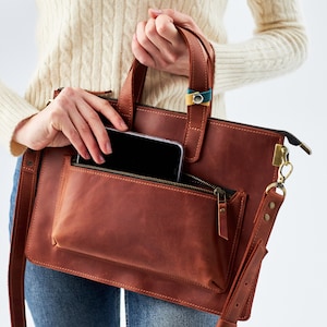 Bolso para iPad Pro de 12,9", Bolso de piel para iPad, Bolso bandolera para iPad, Bolso de piel para tableta con correa, Cartera personalizada para iPad, Bolso personalizado para iPad Pro