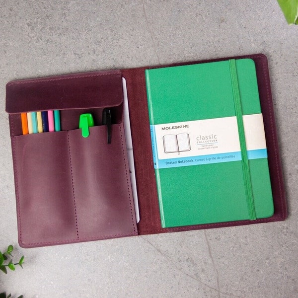 Leder-Moleskin-Notebook-Abdeckung, Moleskine-Taschenabdeckung, Moleskine XL-Abdeckung, Nachfüllbare Journal-Abdeckung, Personalisierte nachfüllbare Zeitschrift