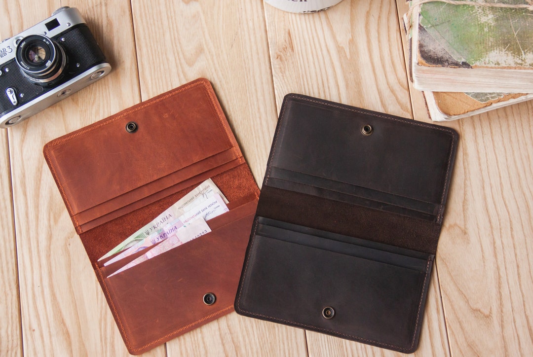 Personalized Leather Cash Envelope Walletleather Budget Etsy