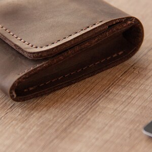 Business card holder for men,Leather credit card holder,Leather business card case,Minimalist card wallet,Leather business card holder image 10