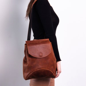 Leather backpack purse handmade,Convertible backpack purse leather,Women backpack medium,Convertible backpack women,Leather rucksack women