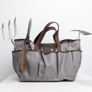 Sac de jardin en toile, fourre-tout de jardin en toile, sac de jardin personnalisé, sac fourre-tout de jardin, sac à outils de jardinage, fourre-tout à outils de jardinage, cadeaux de jardinage pour papa