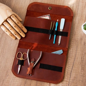 Aangepaste manicure koffer, Manicure kit tas, Lederen schaar koffer, Manicure gereedschapskoffer, Compacte manicure koffer, Manicure zakje, Pedicure zakje