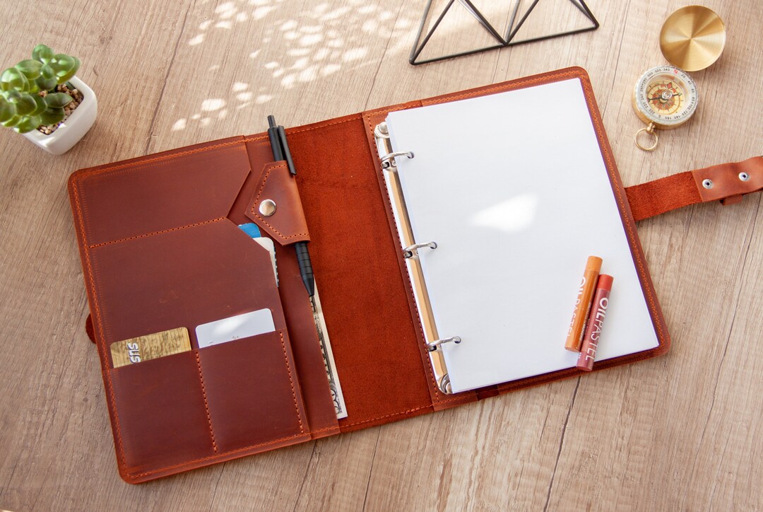 Personalized Binder Cover,leather Binder Cover,leather 3 Ring Binder 8