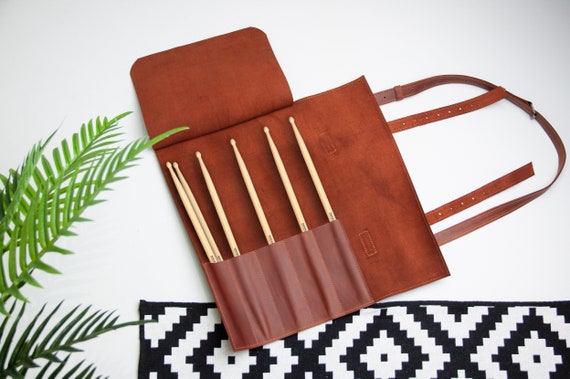 Personalized drum stick bag,Custom drum stick bag,Leather drumstick bag,Gift for drummer,Leather drumstick holder,Leather drumstick case