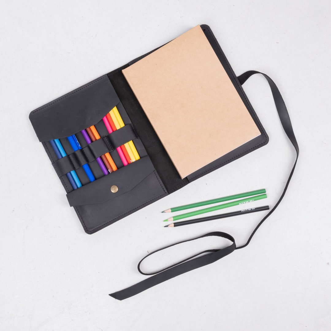 Leather Sketchbook Cover With Strap, Sketchbook Cover A5, Sketchbook