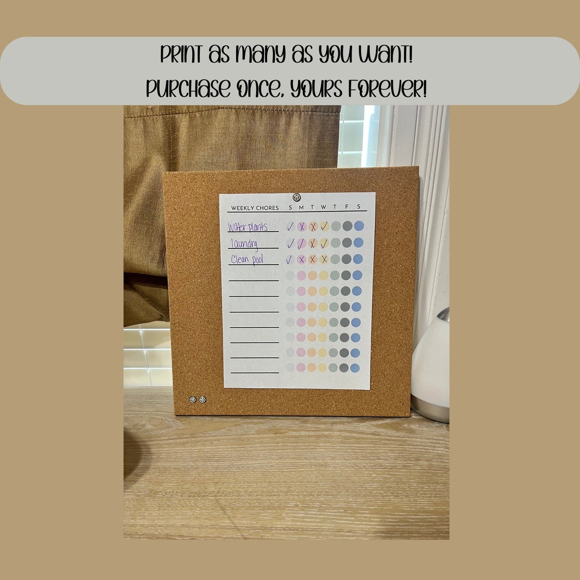 Printable weekly chore sheet simple chore sheet one 2 person