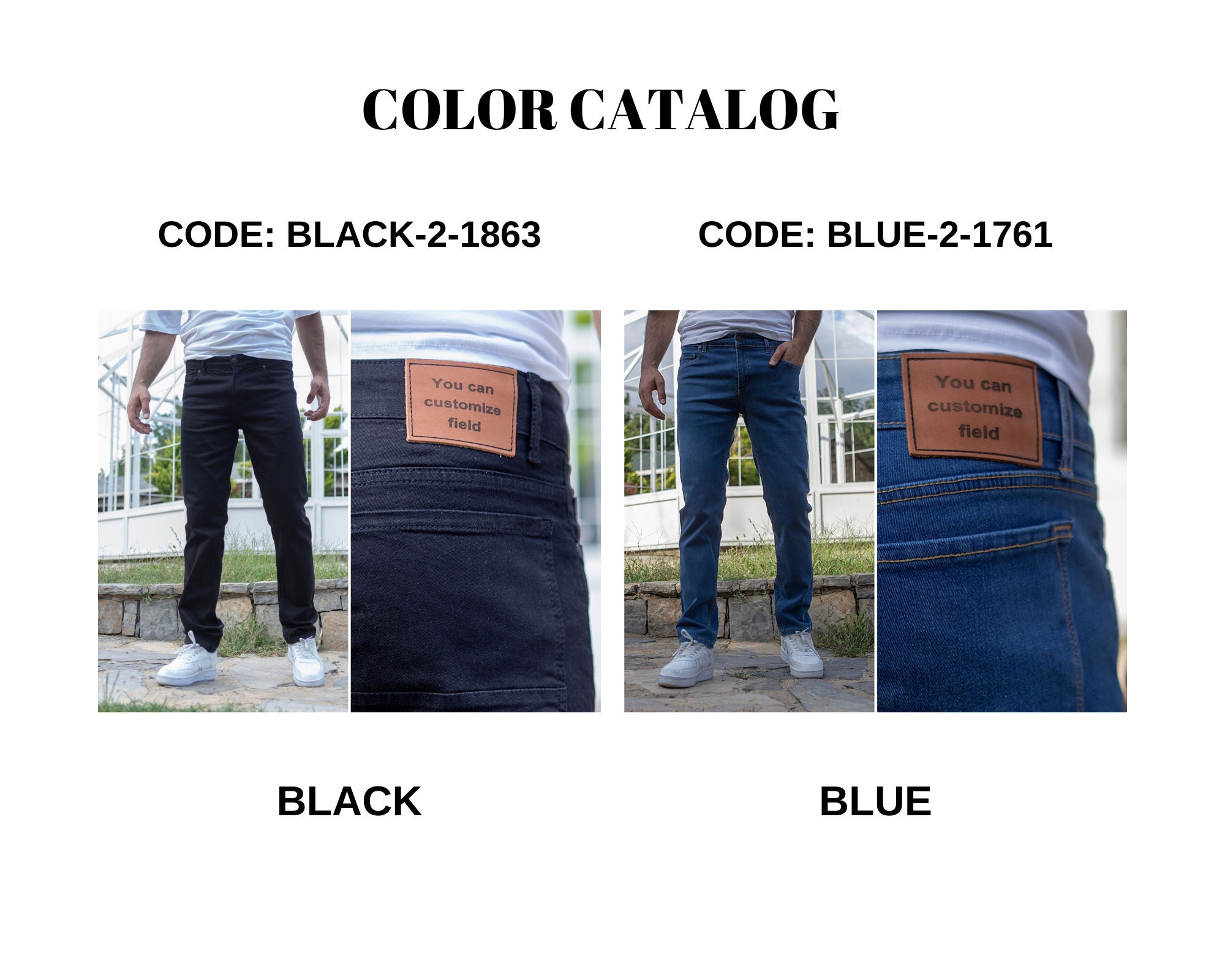 Custom black cheap jeans
