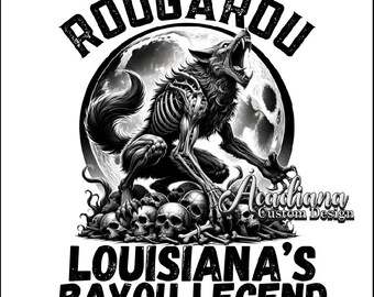 Cajun Rougarou PNG File: Louisiana Bayou Legend (Digital Download)