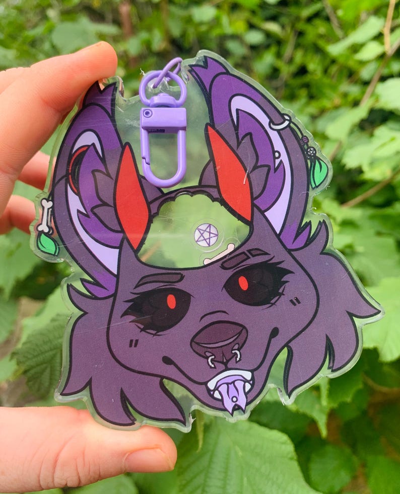 Benutzerdefinierte pelzigen fursona Kopfschuss Abzeichen Shaker Schlüsselanhänger Charme Rassel oc fursuits Acryl-Kunst von mir benutzerdefinierte pelzigen Kunstwerk physikalisch Bild 11