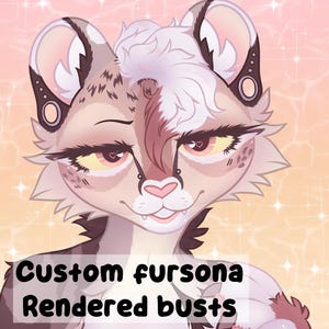 pelzigen fursona headshot büste femme niedlich alt Grafik benutzerdefinierte original Design fursuit Charakter OC Geschenk Grafik