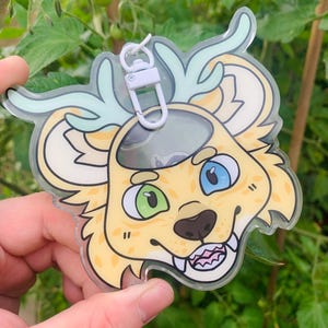 Benutzerdefinierte pelzigen fursona Kopfschuss Abzeichen Shaker Schlüsselanhänger Charme Rassel oc fursuits Acryl-Kunst von mir benutzerdefinierte pelzigen Kunstwerk physikalisch Bild 10