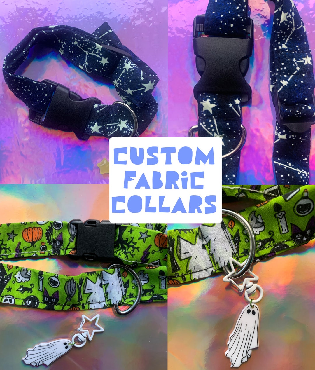 CUSTOM Fabric Fursuit Collars Furry, Therian, Cosplay, Pup Play Collar ...