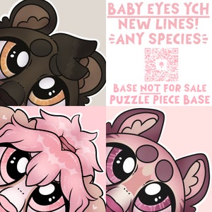 Baby eyes YCH furry fursona base fill cheap