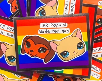 LPS beliebter LGBT Pride Aufkleber! Kleineste Haustier Shop Brooklyn Hayes Savannah Schilf