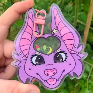 Benutzerdefinierte pelzigen fursona Kopfschuss Abzeichen Shaker Schlüsselanhänger Charme Rassel oc fursuits Acryl-Kunst von mir benutzerdefinierte pelzigen Kunstwerk physikalisch Bild 6