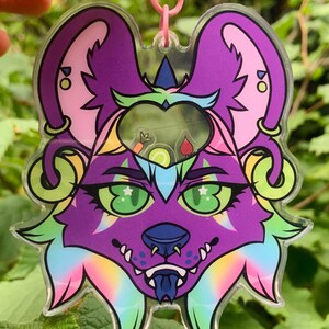 Benutzerdefinierte pelzigen fursona Kopfschuss Abzeichen Shaker Schlüsselanhänger Charme Rassel oc fursuits Acryl-Kunst von mir benutzerdefinierte pelzigen Kunstwerk physikalisch Bild 12
