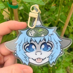 Benutzerdefinierte pelzigen fursona Kopfschuss Abzeichen Shaker Schlüsselanhänger Charme Rassel oc fursuits Acryl-Kunst von mir benutzerdefinierte pelzigen Kunstwerk physikalisch Bild 7