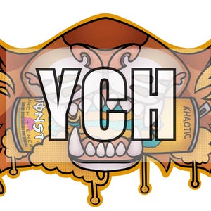Drink bite ych toothy feline canine Dutch angel dragon YCH furry fursona base fill cheap