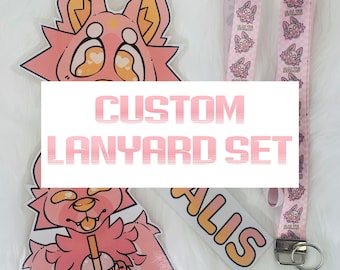 Custom fursuit lanyard pack furry fursona con badge