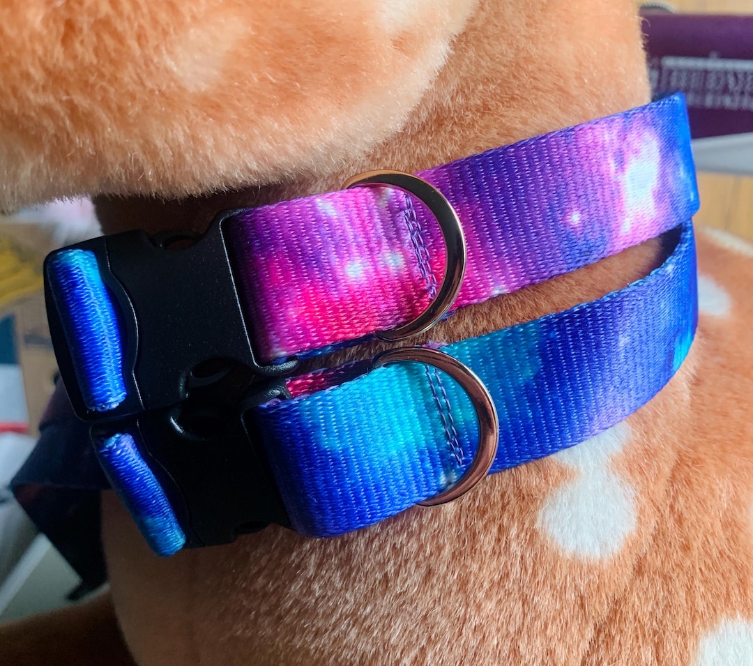 Galaxy and Gold Coloured Fursuit Collar, Premade Nylon Fursuit Collars ...