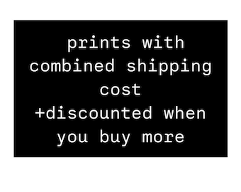 Postcard, mini print, A6, original art print combined shipping