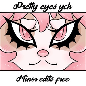 Hübsches Augen Kunstwerk digital benutzerdefinierte Furry Fursona Kopfschuss ych