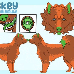Pelzigen Refsheet benutzerdefinierte digitale fursona