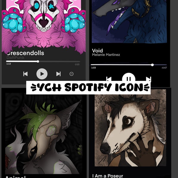 ICON Furry Spotify badge fursona badge custom art