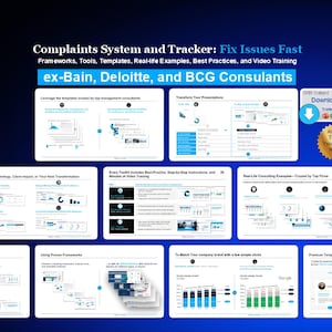 Employee Complaints System and Tracker Excel & PPT | Customer Complaint Log, Root Cause Analysis, Business Dashboard Template