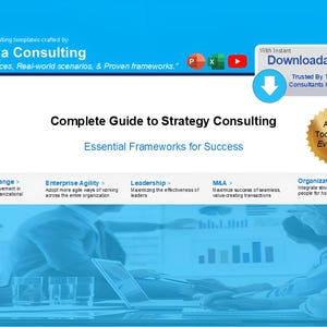 Strategy Framework Template Bundle for Business Consulting Teams | Editable PowerPoint & Excel Tools