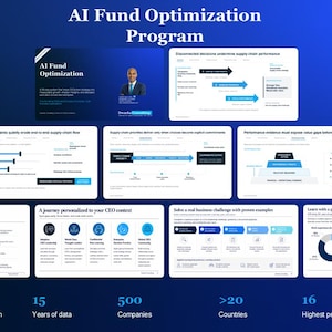 AI-fondoptimeringsverktyg: Konsultativa PowerPoint-presentationer, Excel och videoutbildningar för VD:ar