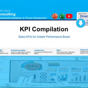 Compilation d'indicateurs de performance clés : indicateurs de performance clés de vente pour une amélioration instantanée des performances | Tableau de bord Excel et PowerPoint groupé |  Tracker, modèles de rapport, métriques