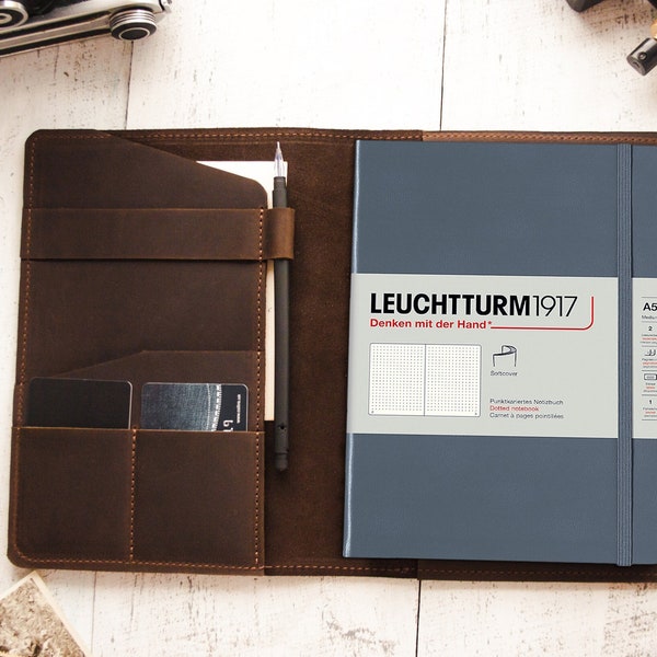 Cubierta Leuchtturm1917, cubierta de diario de cuero, cubierta Leuchtturm1917 a5, cubierta de cuaderno personalizada, cubierta de agenda, cubierta de diario de viaje