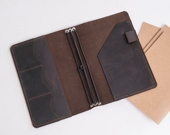 Funda de cuero personalizada para libreta, Funda de cuero para libreta, Funda de diario personalizada, Funda de cuero para libreta, Portafolio de cuero para libreta
