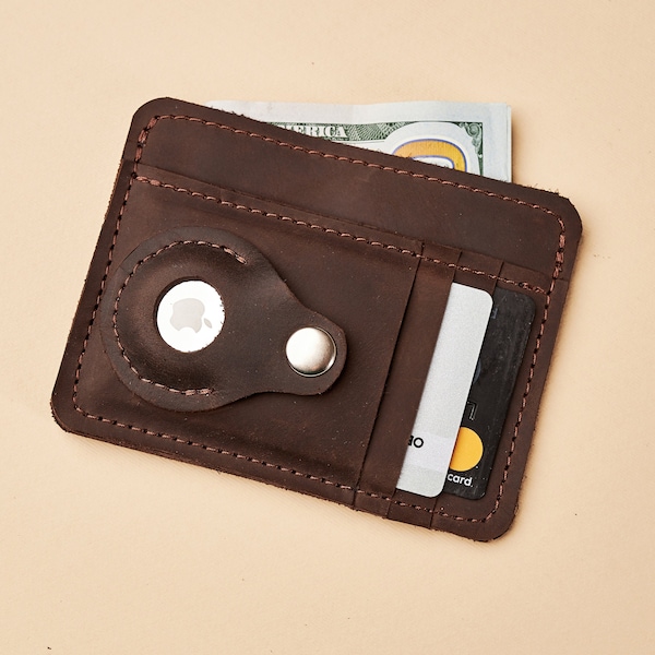 Minimalist airtag wallet,Apple airtag wallet,Leather air tag wallet,Air tag holder wallet,Airtag card wallet,Airtag card holder