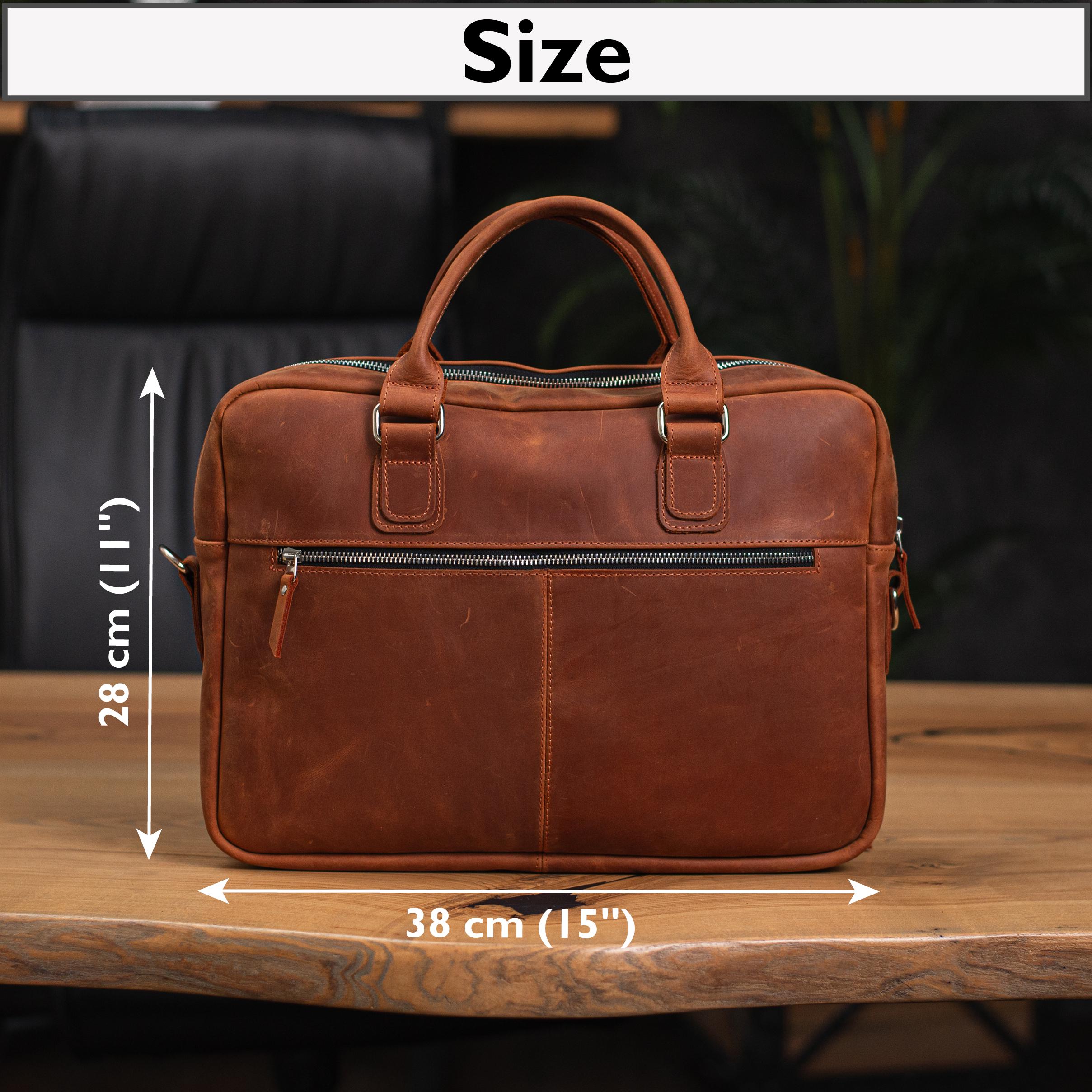 David Jones - Bolso De Mano Business Grande Hombre - Maletín Trabajo Ordenador Portátiles 15,6 Pulgadas - Portadocumentos Bandolera Cuero Genuino - Mensajero PU Piel Negocios Oficina Escuela - Gris