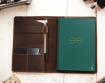 Personalized rocketbook cover,Rocketbook folio cover,Rocketbook custom cover,Rocketbook executive cover,Leather notebook cover a5