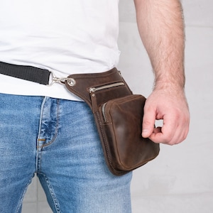 Leder Beintasche,Gürteltasche für Herren,Gürteltasche für Männer,Leder Beintasche,Bumbag Gürteltasche,Bumbag Gürteltasche für Männer