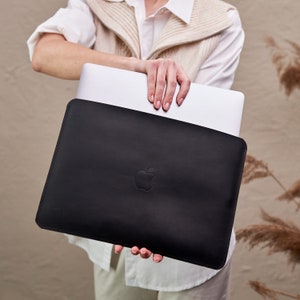 Leather MacBook case with logo,Custom MacBook Air 15 inch case,Leather MacBook Pro 13 case,MacBook Air m1 sleeve,MacBook Pro 16 case leather