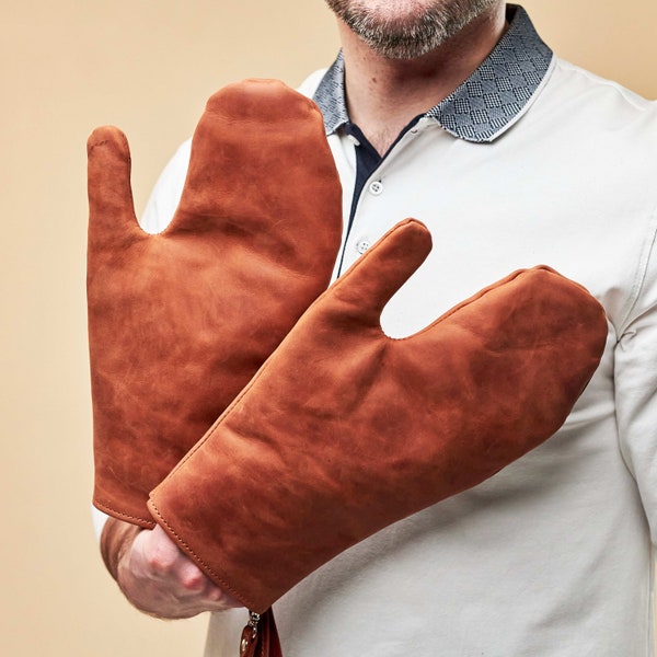 Leather Oven Mitts - Etsy