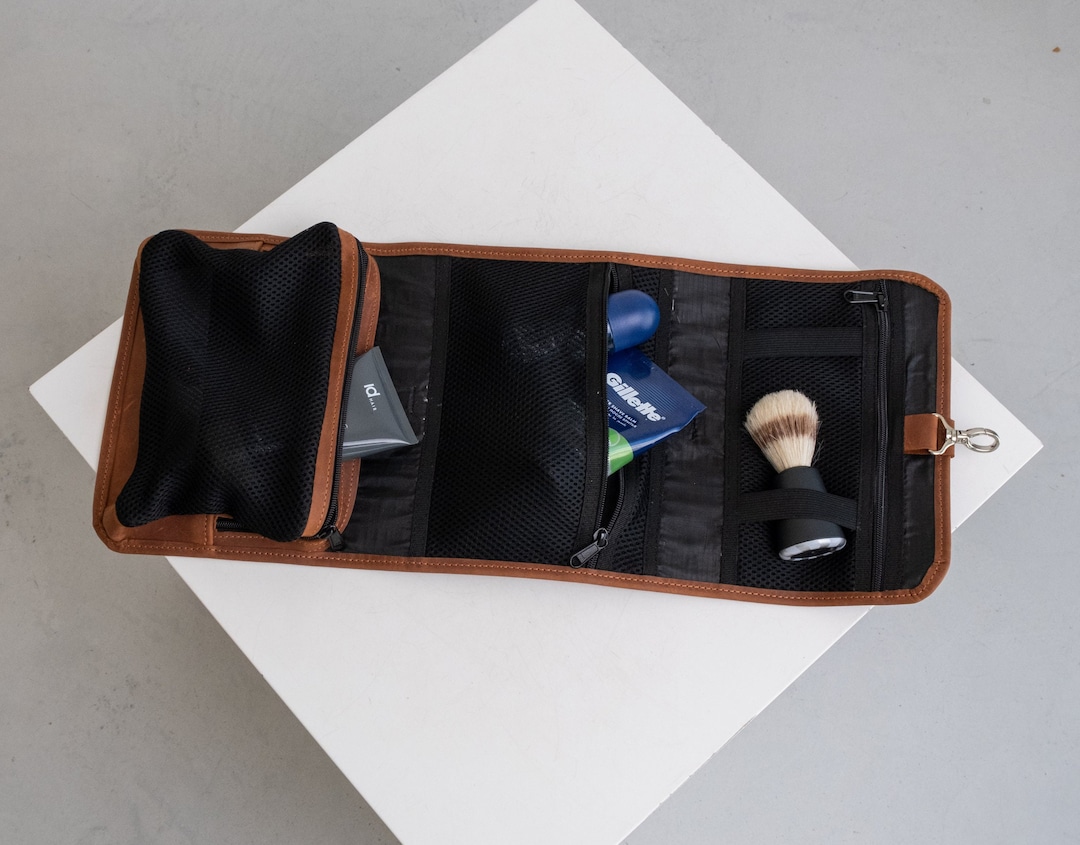 Custom Hanging Toiletry Bag,leather Toiletry Case,mens Shaving Bag